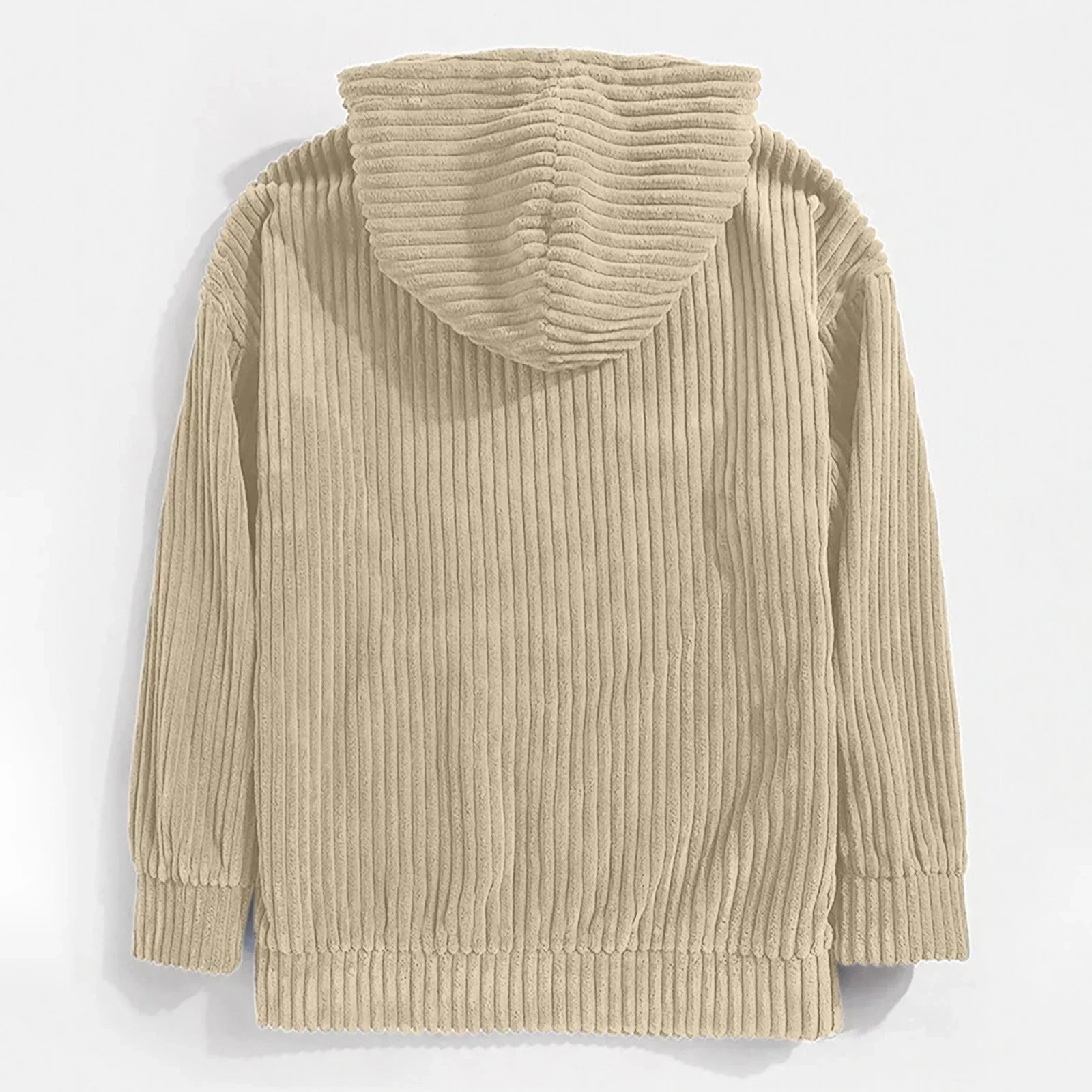 Vintage Corduroy Long Sleeve Pullover Hoodie