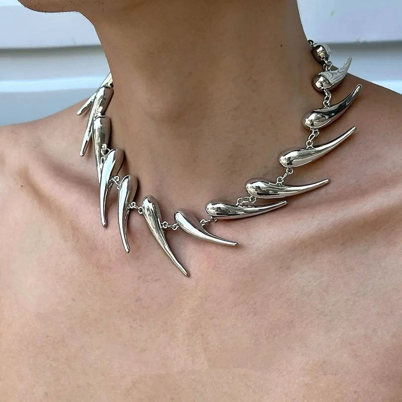 Vanta Steel Spike Necklace