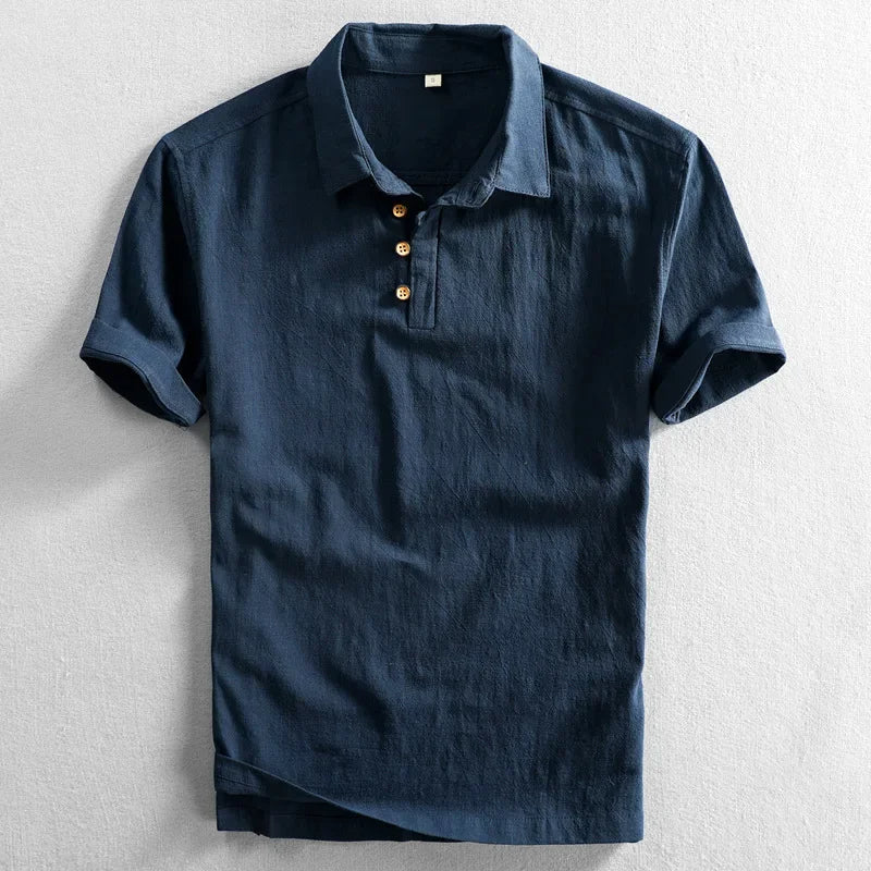 Torino Short Sleeve Linen Button Shirt