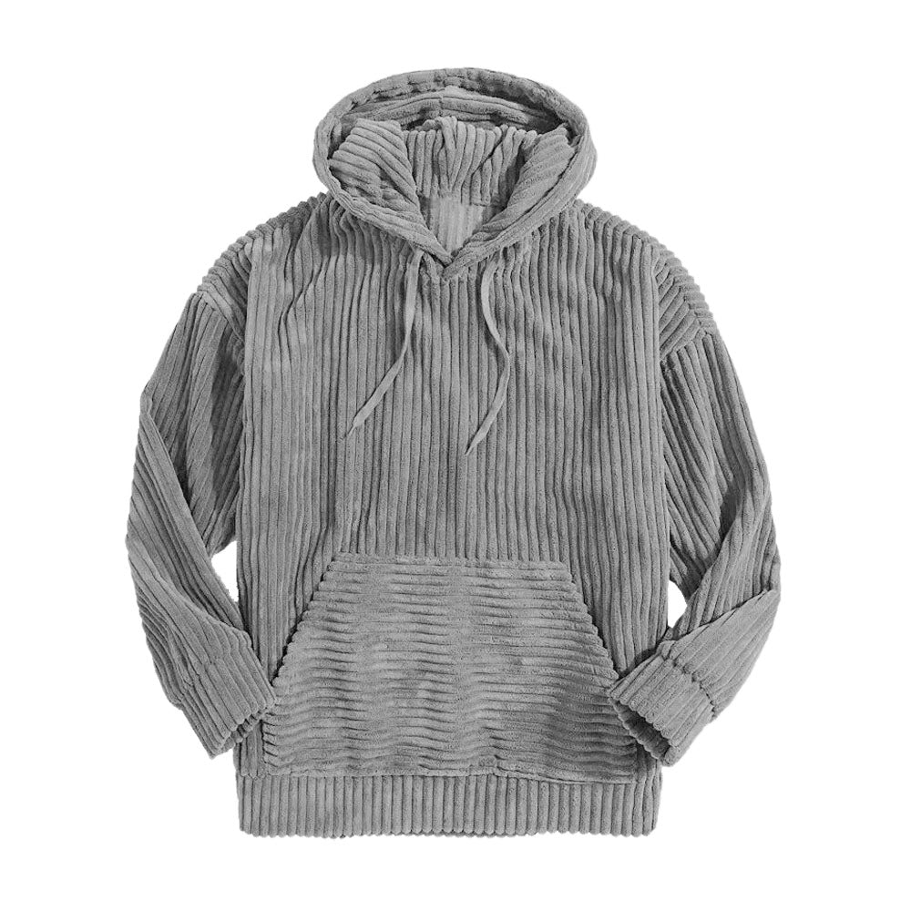 Vintage Corduroy Long Sleeve Pullover Hoodie
